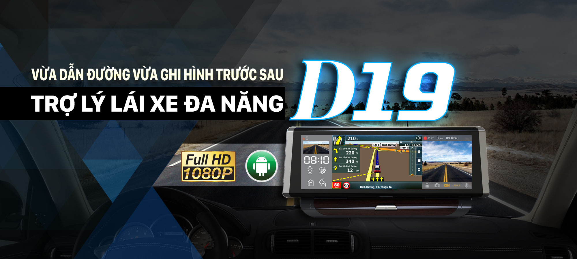 Vietmap D19 - Camera Hành Trình Dẫn Đường Taplo