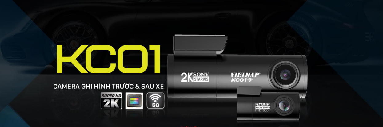 Vietmap KC01 - CAMERA GHI HÌNH TRƯỚC VÀ SAU XE