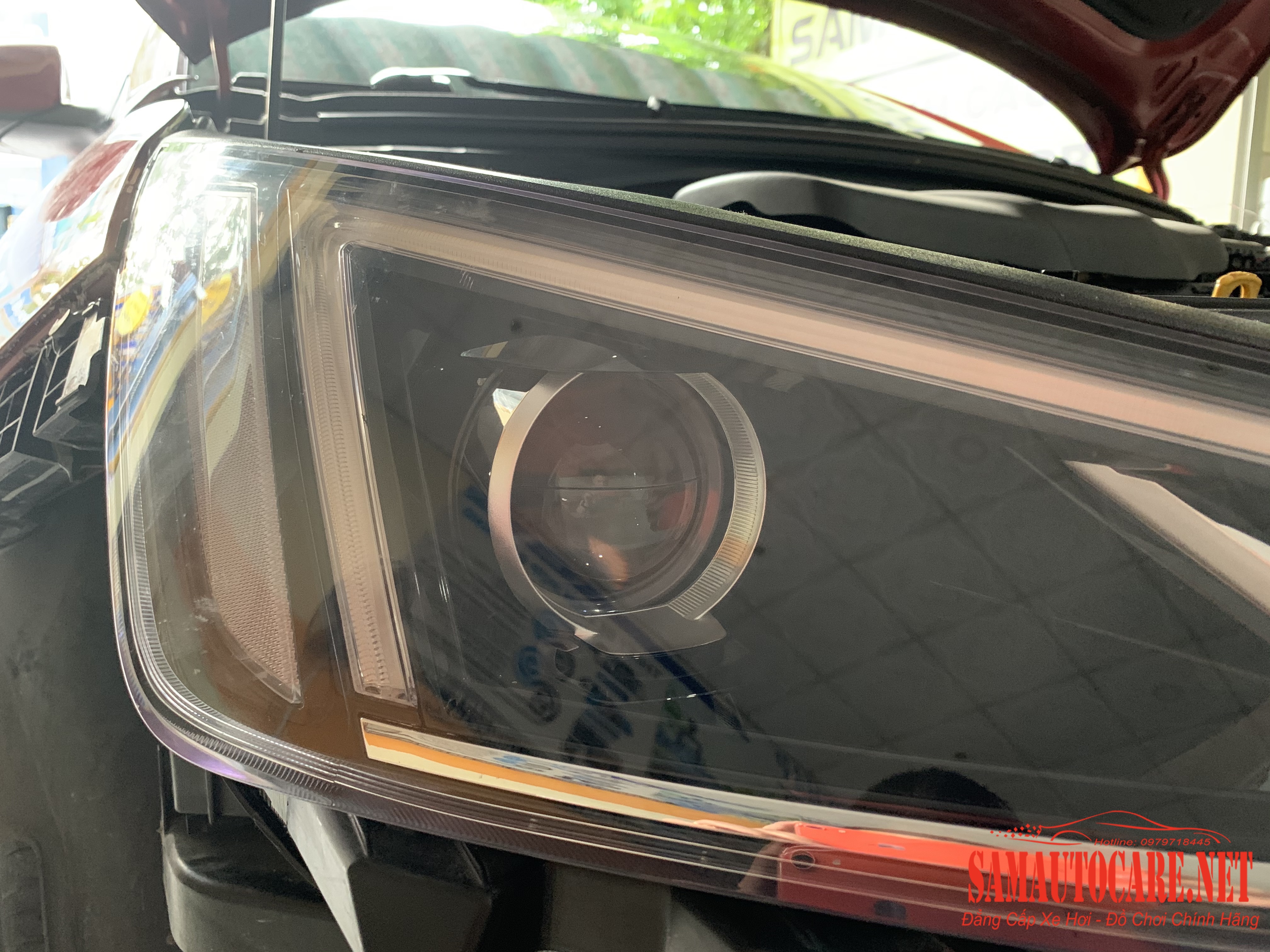 Độ Đèn Bi Led Aozoom A6 Cho Hyundai Elantra