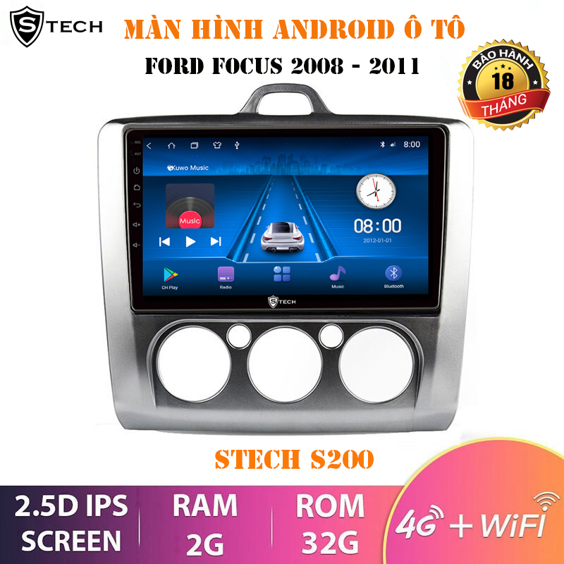 Màn Hình Android Stech S200 Cho Ford Focus 2008-2011