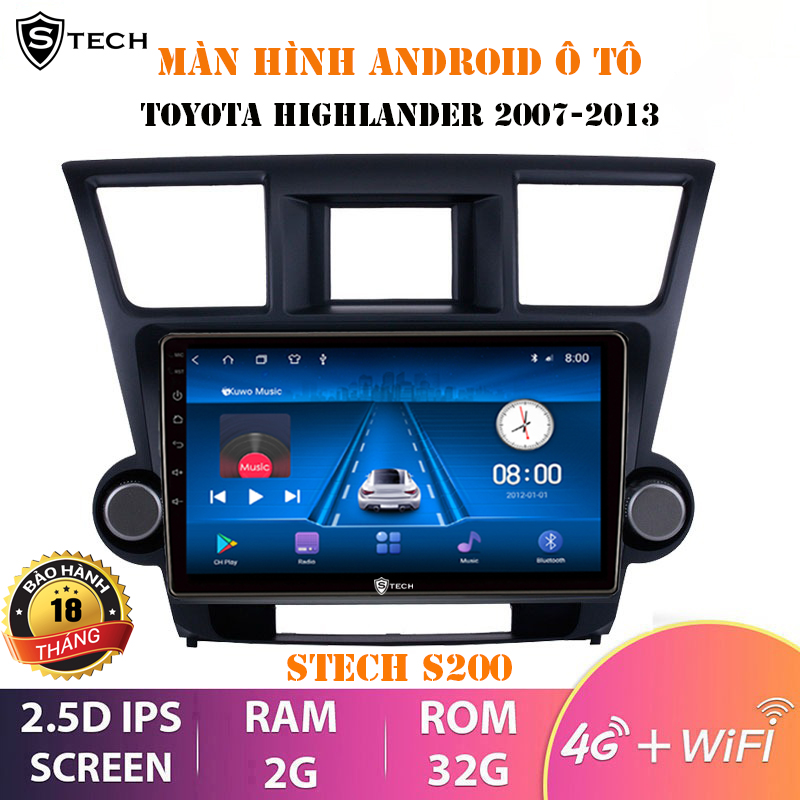 Màn Hình Android Stech S200 Toyota Highlander 2013