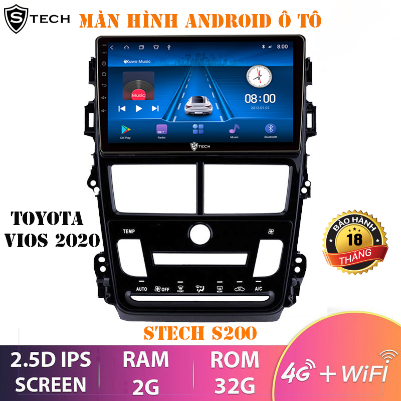 Màn Hình Android Stech S200 Toyota Vios 2020