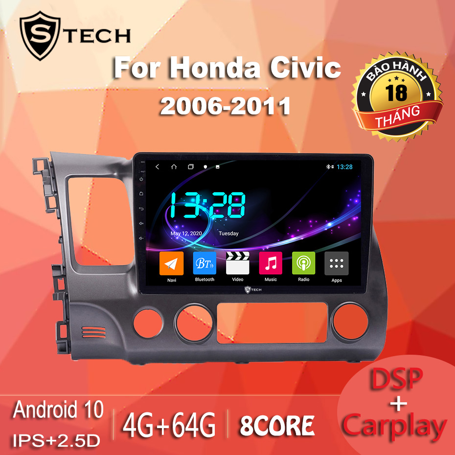 Màn Hình Android Stech S600 Xe Honda Civic 2010