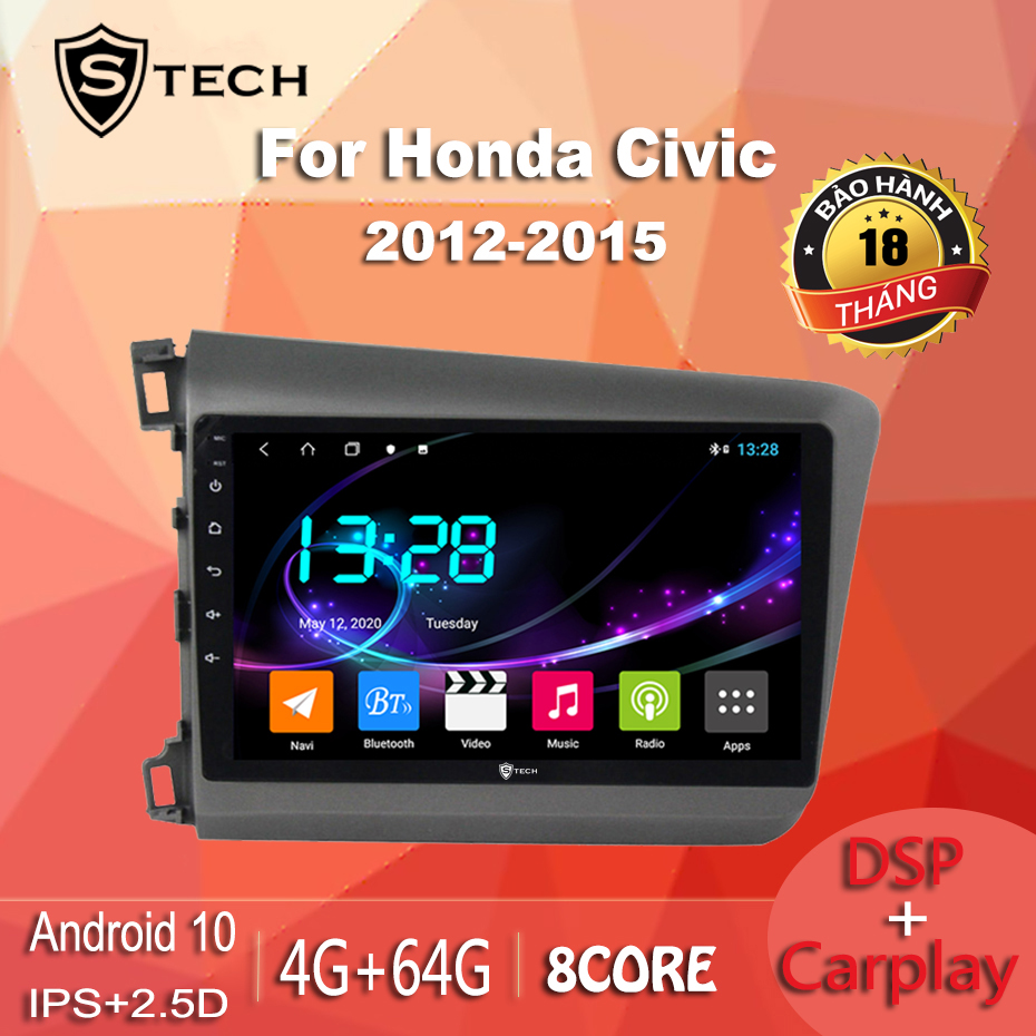 Màn Hình Android Stech S600 Xe Honda Civic 2014