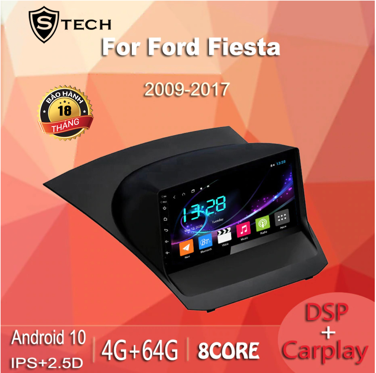 Màn Hình Android Stech S600 Xe Ford Fiesta 2011