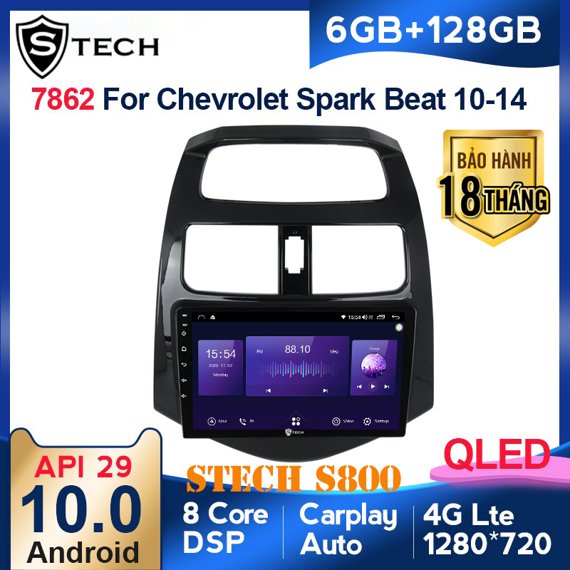 Màn Hình Android Stech S800 Xe Chevrolet Spark