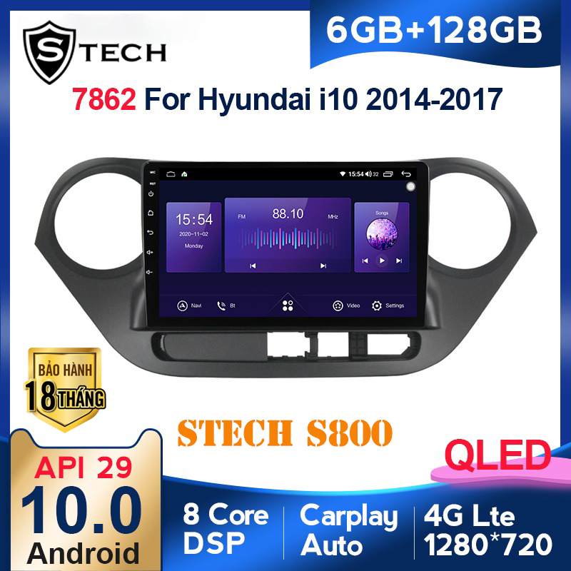 Màn Hình Android Stech S800 Hyundai I10