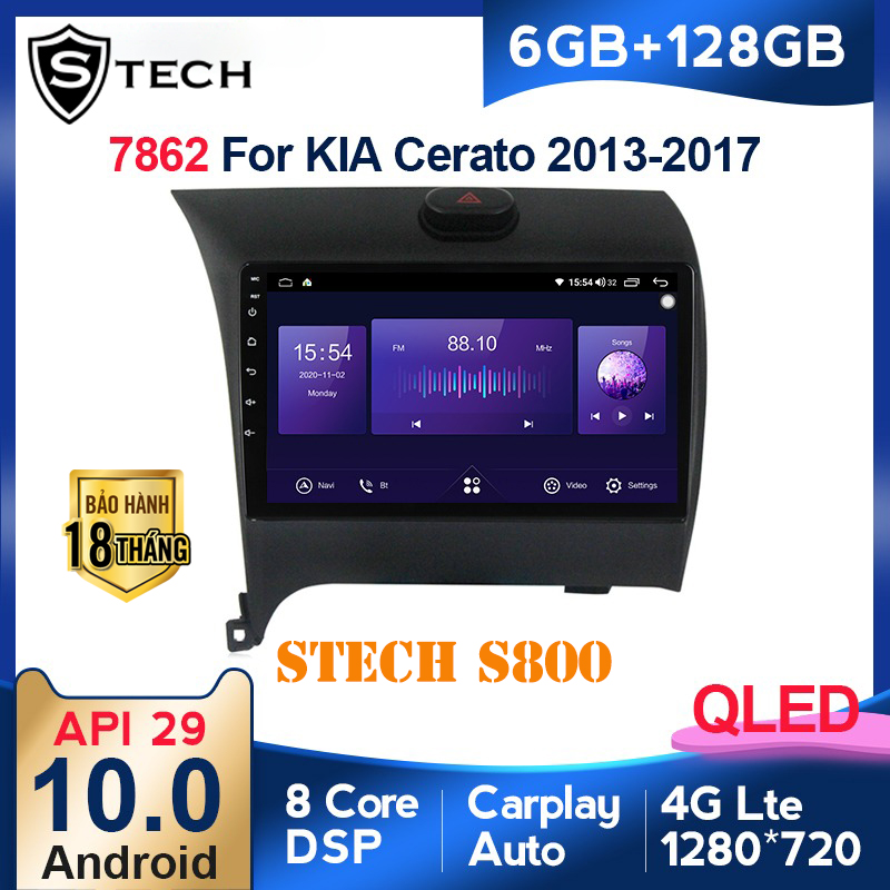 Màn Hình Android Stech S800 Xe Kia Cerato 2016