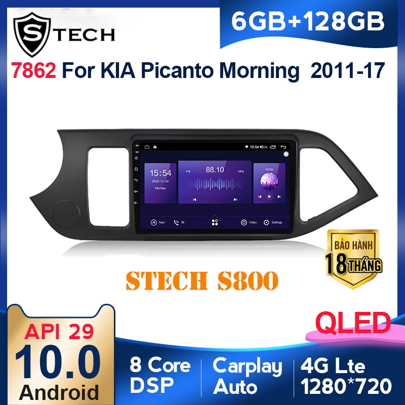 Màn Hình Android Stech S800 Xe Kia Morning