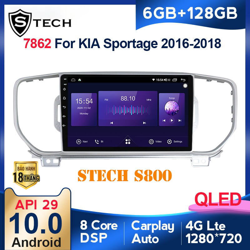 Màn Hình Android Stech S800 Xe Kia Sportage