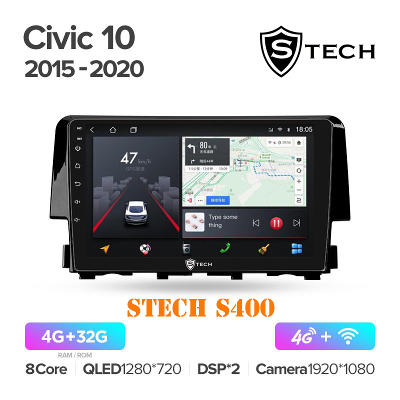 Màn Hình Android S400 Cho Xe Honda Civic 2015 - 2020