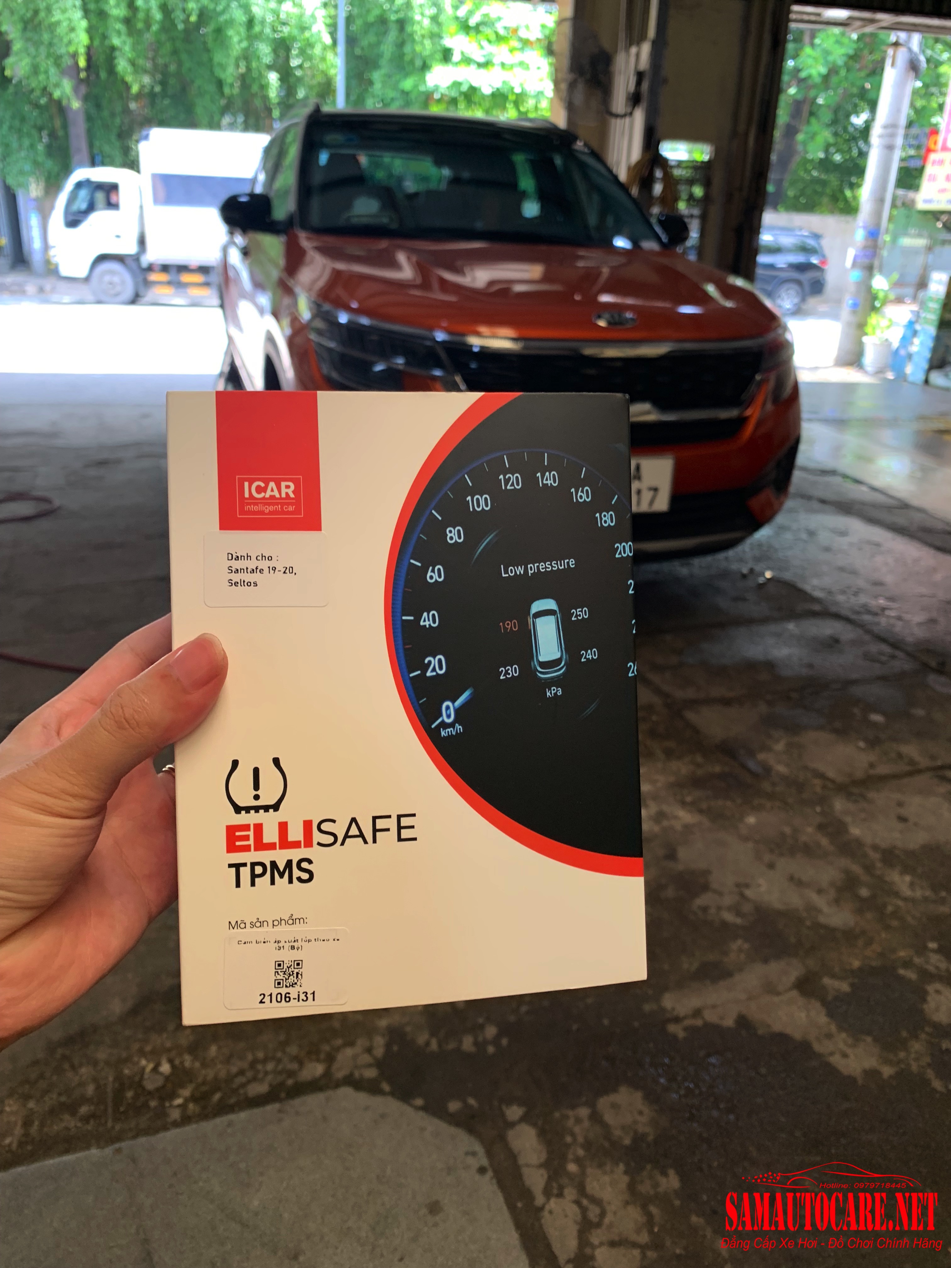 Cảm Biến Áp Suất Lốp Kia Seltos Hiện Thị ODO Zin