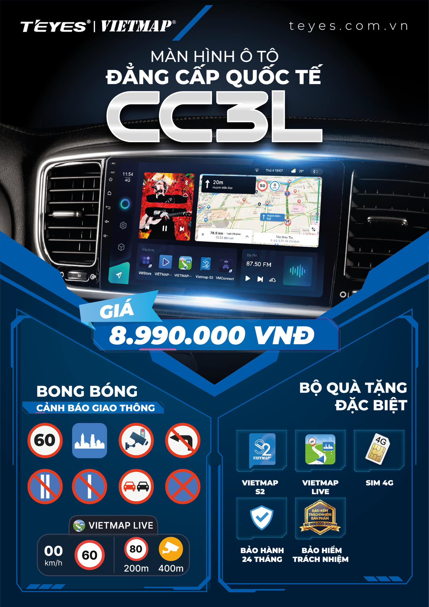 MÀN HÌNH ANDROID TEYES CC3L