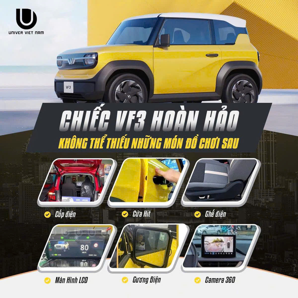 Tổng Hợp Phụ Kiện đồ Chơi Cho VinFast VF3